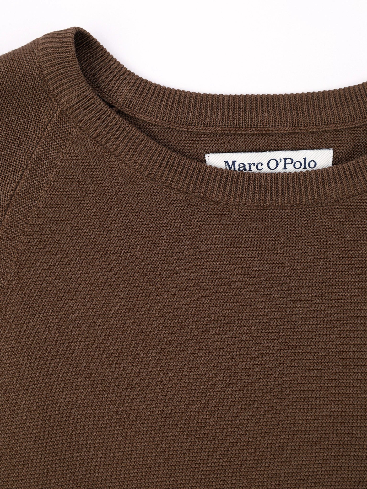 Джемпер укороченный коричневого цвета с коротким рукавом из хлопка